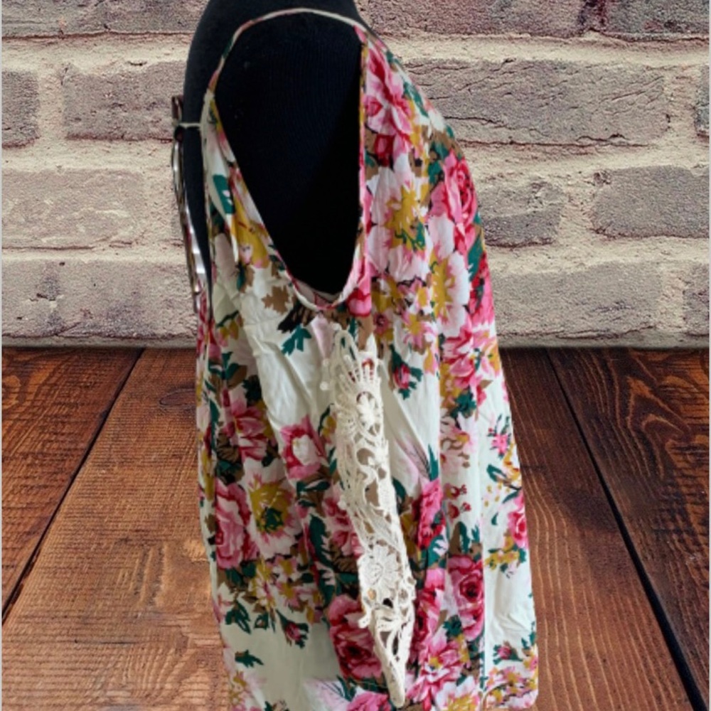 Women’s Umgee floral shirt tunic size large - Picture 5 of 7